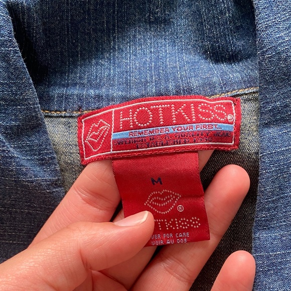 Hot Kiss Women's Blue Denim Overalls Y2K - Picture 11 of 13